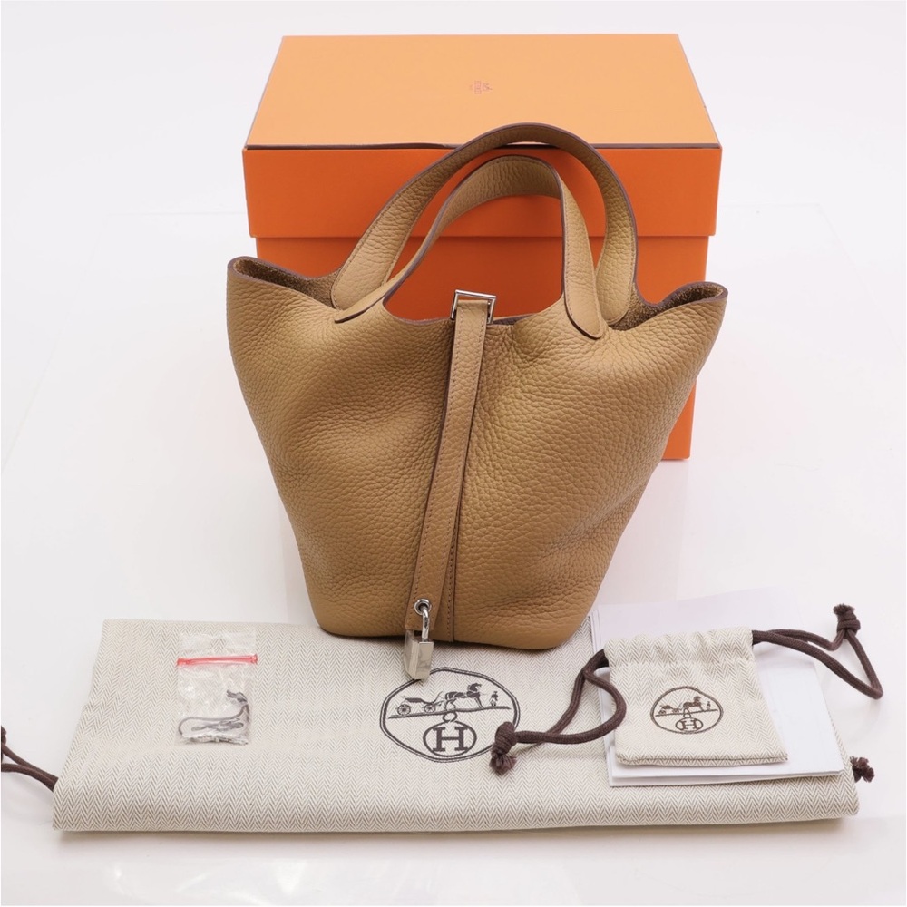 SOLD- Authentic Hermes Picotin 18 Biscuit - Picture 11 of 14